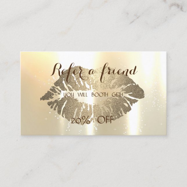 Elegant Stylish Glamorous  Referral Card (Front)