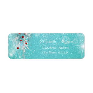 Elegant,Stylish Glitter Christmas Ornaments Label