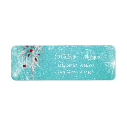 ElegantStylish Glitter Christmas Ornaments Label