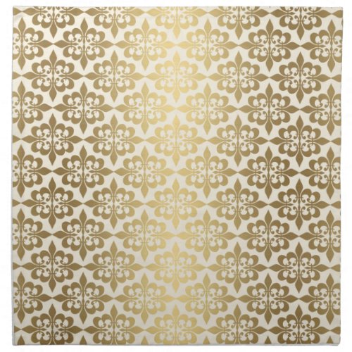 Elegant Stylish Glowing Gold Damask  Cloth Napkin