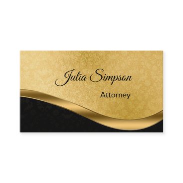Elegant, Stylish, Gold & Black Damask, Attorney Business Card Elegant, Stylish, Gold & Black Damask, Attorney Business Card
