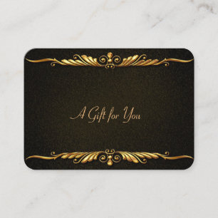 Elegant Stylish Gold,Black Discount Card