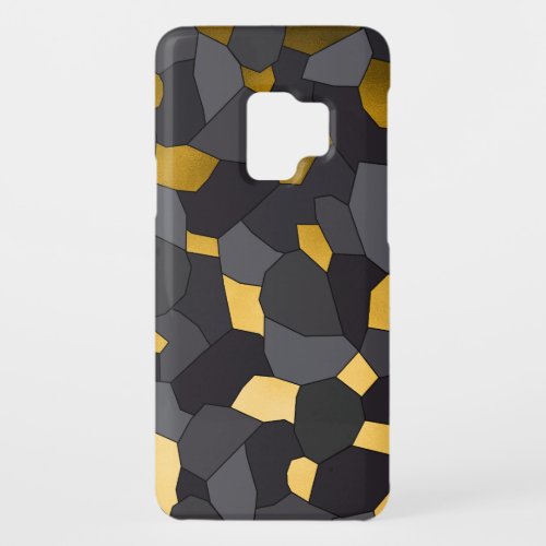 Elegant stylish gold grey and black mosaic Case_Mate samsung galaxy s9 case