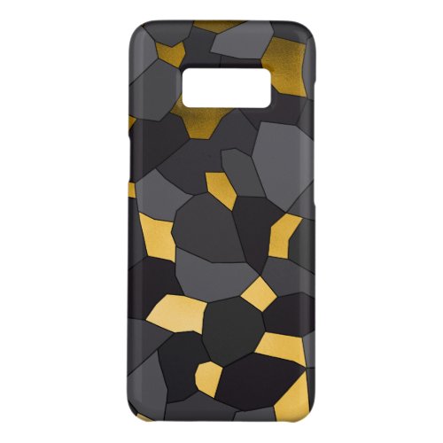 Elegant stylish gold grey and black mosaic Case_Mate samsung galaxy s8 case