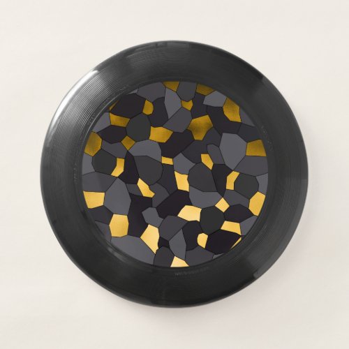 Elegant stylish gold grey and black mosaic Wham_O frisbee