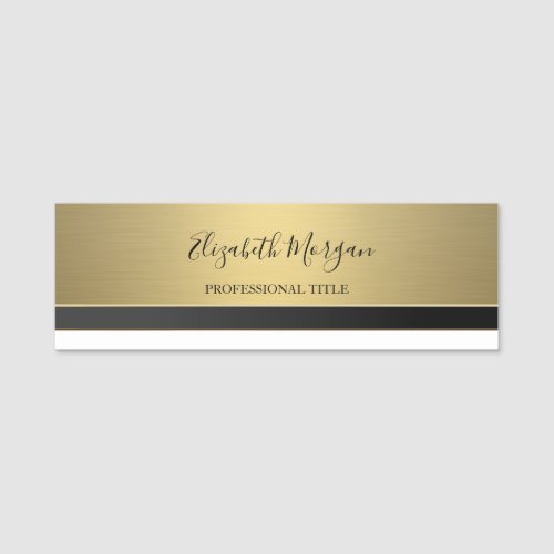 Elegant Stylish Gold Name Tag