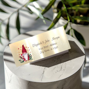 Elegant,Stylish Gold Nordic Gnome Label