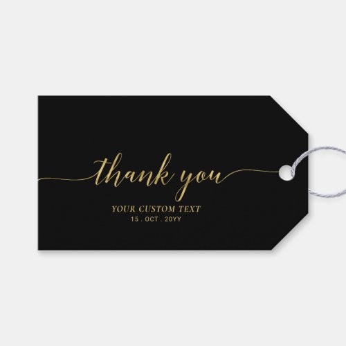 Elegant Stylish Gold Party Favor Thank you Gift Tags