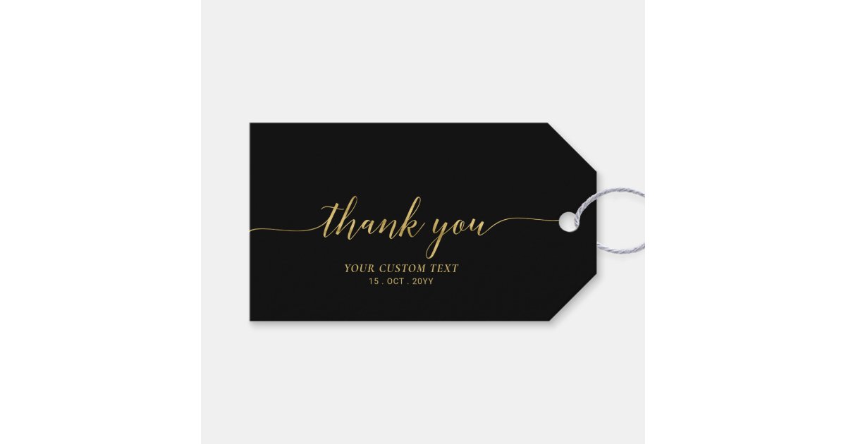 Custom Faux Gold Metallic Look Elegant Blank Wine Gift Tags