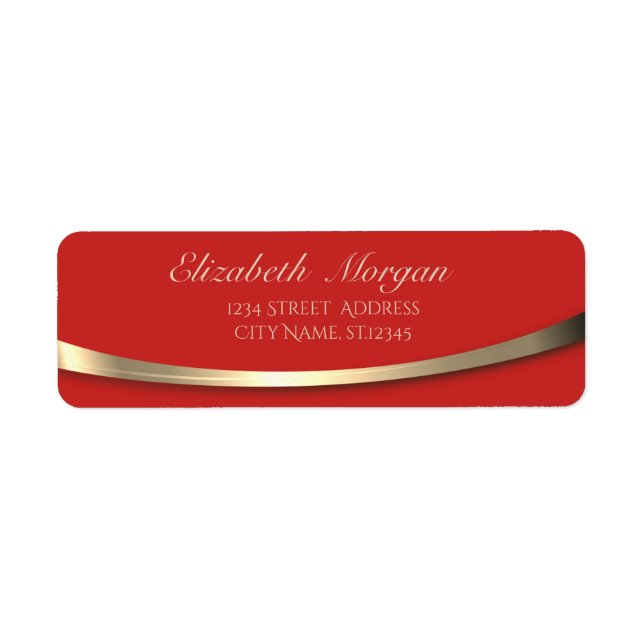 Elegant Stylish ,Gold,Red Label (Front)
