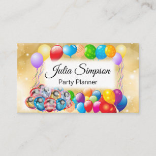 balloon decorating business cards