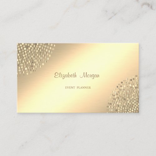 Elegant Stylish Gold  SimpleDots Business Card