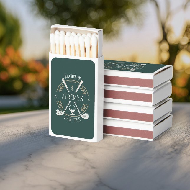 Elegant Stylish Golf Par-tee Bachelor Party Custom Matchboxes (Creator Uploaded)