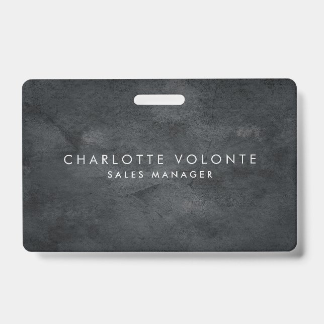 Elegant Stylish Gray Professional Art Badge (Front)