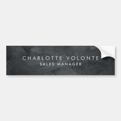 Elegant Stylish Gray Professional Art Bumper Sticker