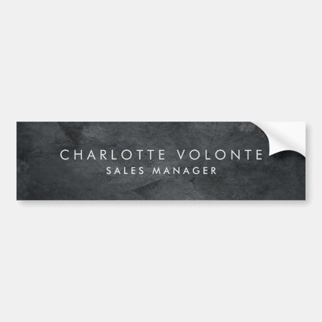 Elegant Stylish Gray Professional Art Bumper Sticker (Front)