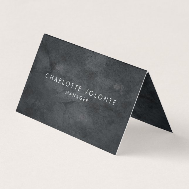Elegant Stylish Gray Professional Art Business Card (Front)