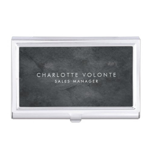 Elegant Stylish Gray Professional Art Business Card Case