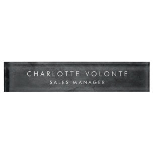 Elegant Stylish Gray Professional Art Desk Name Plate