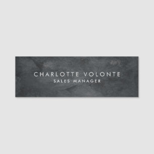 Elegant Stylish Gray Professional Art Name Tag
