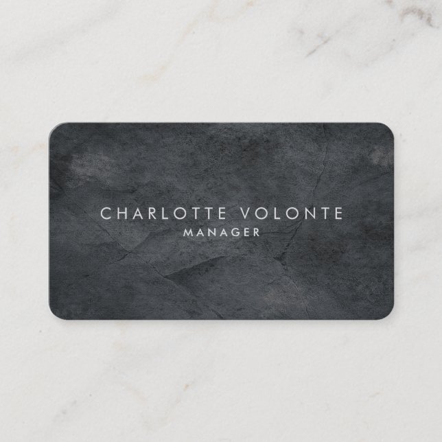 Elegant Stylish Gray Texture Professional Art Business Card (Front)