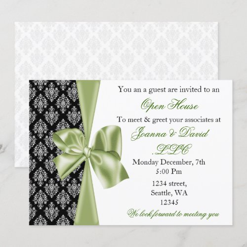 elegant stylish green Corporate Invitation