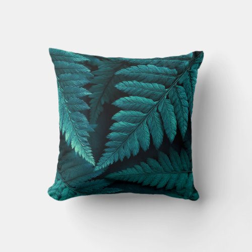 Elegant Stylish Greenery Botanical Cottage Leaves Throw Pillow