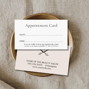 Elegant Stylish Hair Salon Appointment Card