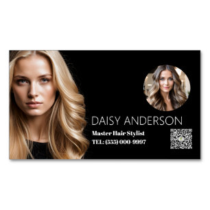 Elegant stylish Hairstylist  Business  Card Magnet