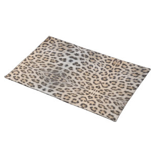 Elegant stylish leopard cheetah fur animal print cloth placemat