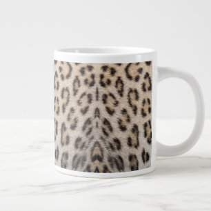 Elegant stylish leopard cheetah fur animal print giant coffee mug