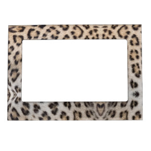 Elegant stylish leopard cheetah fur animal print magnetic frame