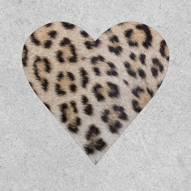 Elegant stylish leopard cheetah fur animal print patch (Front)