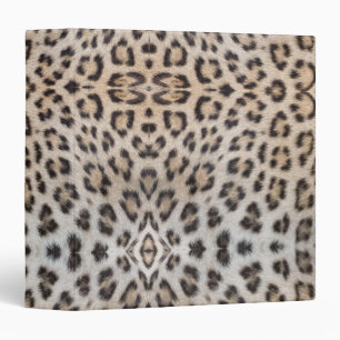 Elegant stylish leopard cheetah fur print pattern 3 ring binder