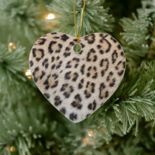 Elegant stylish leopard cheetah fur print pattern ceramic ornament