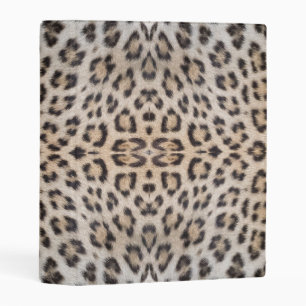 Elegant stylish leopard cheetah fur print pattern mini binder