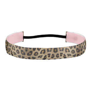 Elegant stylish leopard fur print girly chic athletic headband