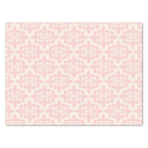 Elegant Stylish Light Baby Pink Damask Decoupage Tissue Paper