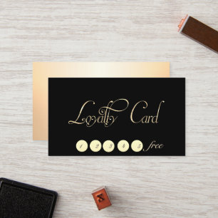 Elegant Stylish,Luminous,Black Loyalty Card