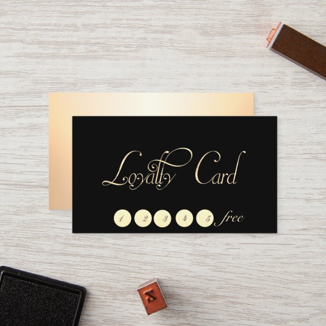 Elegant Stylish,Luminous,Black  Loyalty Card (Front/Back In Situ)