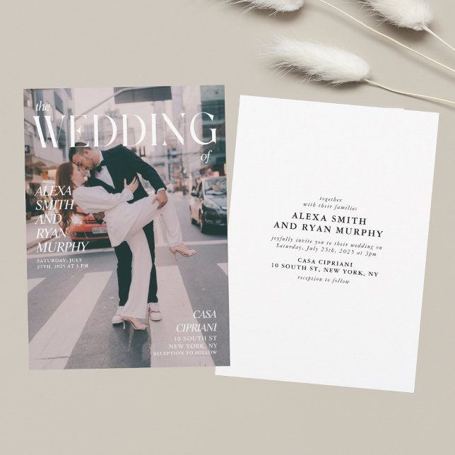 Elegant Stylish Magazine Cover Wedding Invitation (Creator Uploaded)
