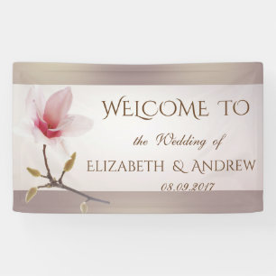 Elegant Stylish Magnolia Wedding Banner