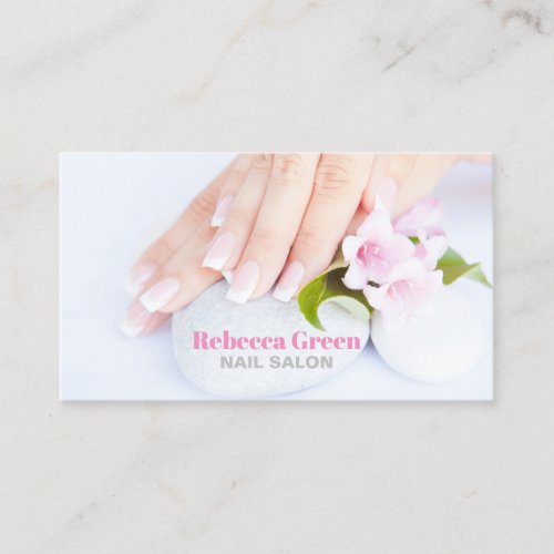 Elegant Stylish Manicurist Nail Artist Nail Salon Business Card