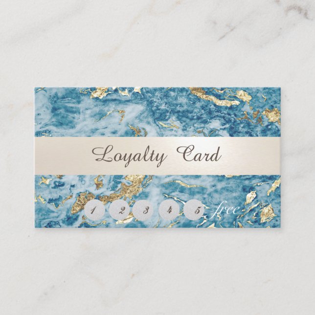 Elegant Stylish Marble Loyalty Card (Front)