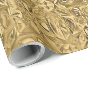Elegant Stylish Metallic Gold Textured Look Wrapping Paper