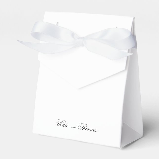 Elegant Stylish Minimalist Chic Simple Classy Favor Boxes (Front Side)