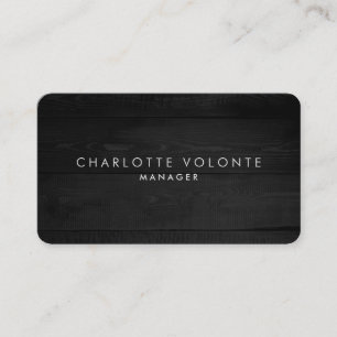 Elegant Stylish Minimalist Gray Wood Professional Business Card