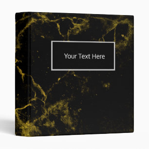 elegant stylish modern chic black and gold marble 3 ring binder