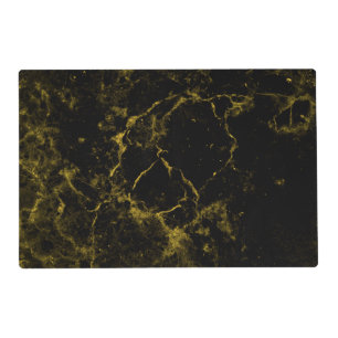 elegant stylish modern chic black and gold marble placemat