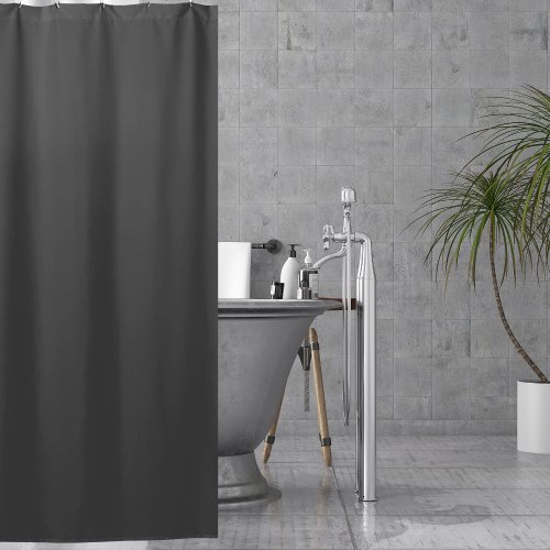 Elegant Stylish Modern Dark Charcoal Gray Shower Curtain